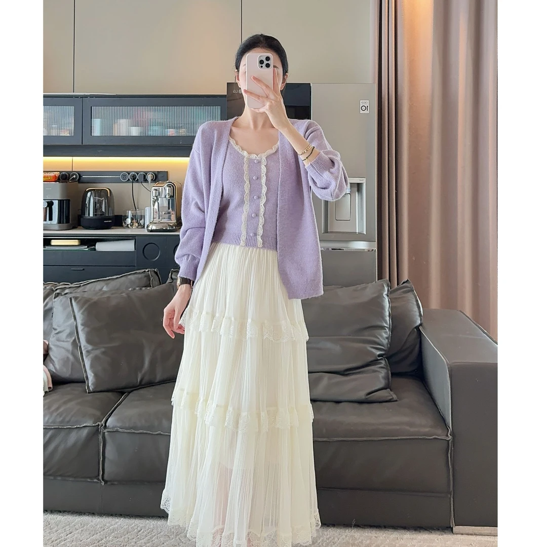 Zwinnie/詹维尼【蕾丝两件套】套装 XH-WJY202504