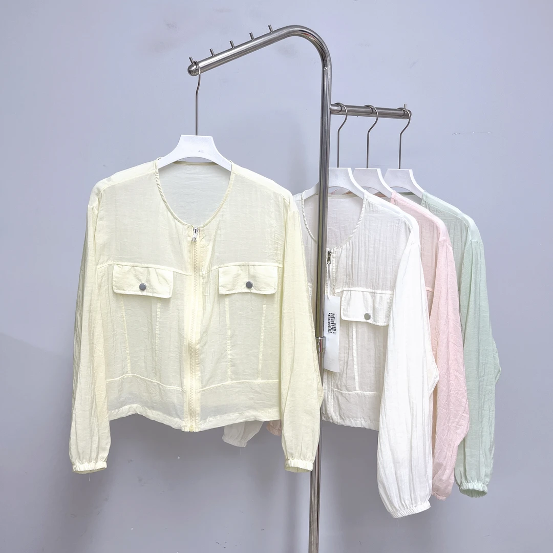 329女装衬衫小香风长袖短款时尚百搭休闲轻薄衬衫