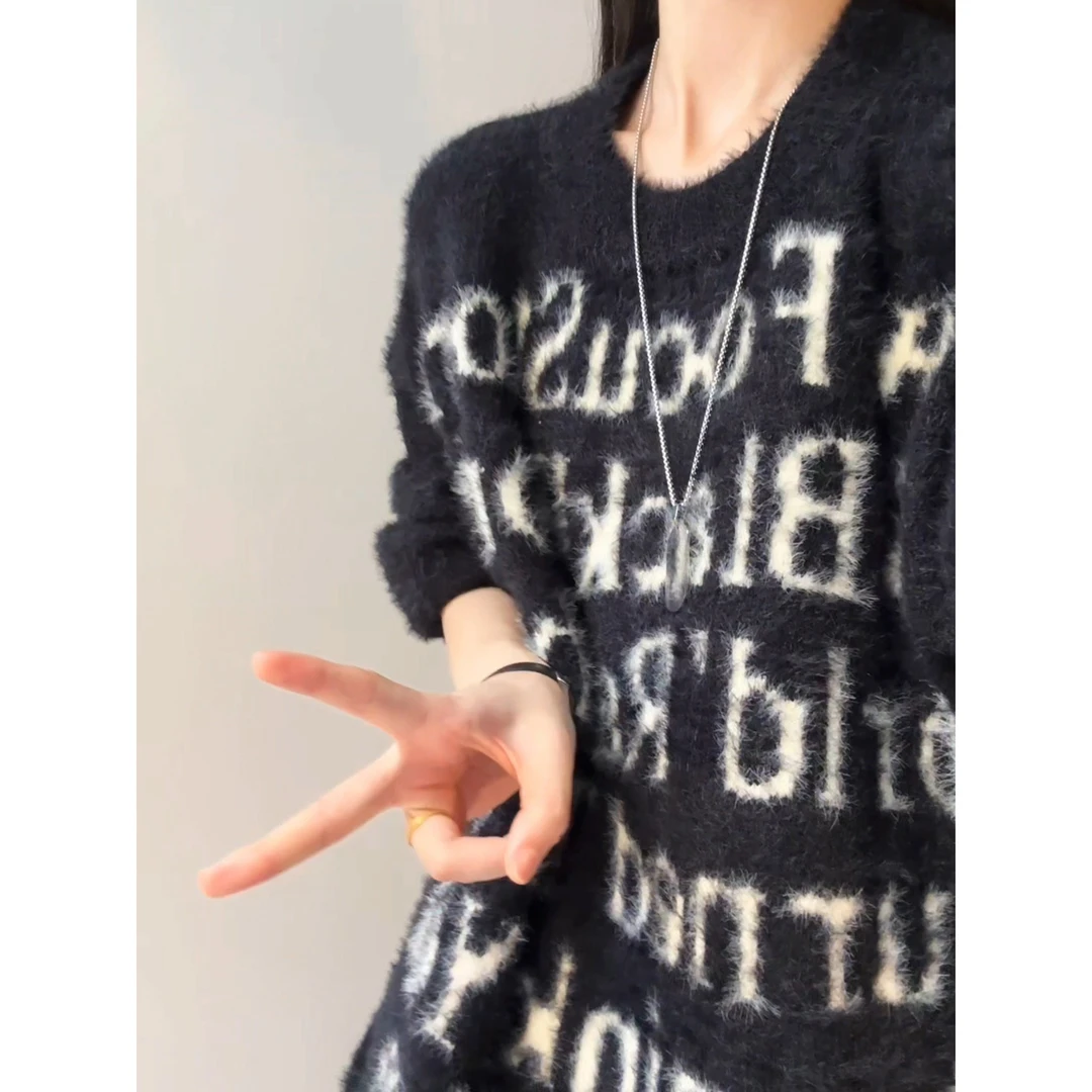 cleanfit海马毛毛衣男秋冬款宽松慵懒风美式复古overszie针织外套