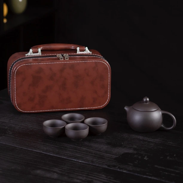 紫砂壶带4杯旅行包带包旅游户外简约