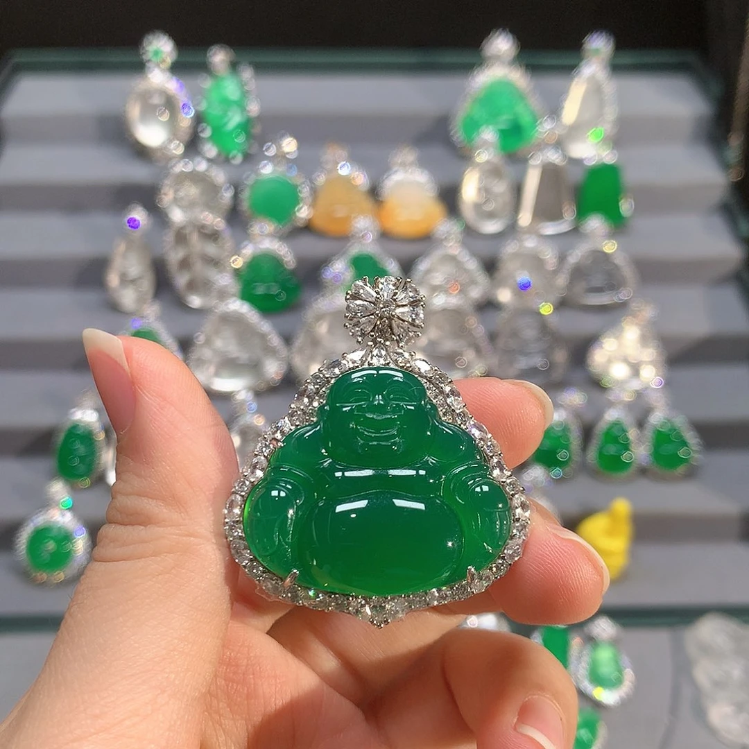 玛瑙/玉髓颈饰银S925镶嵌