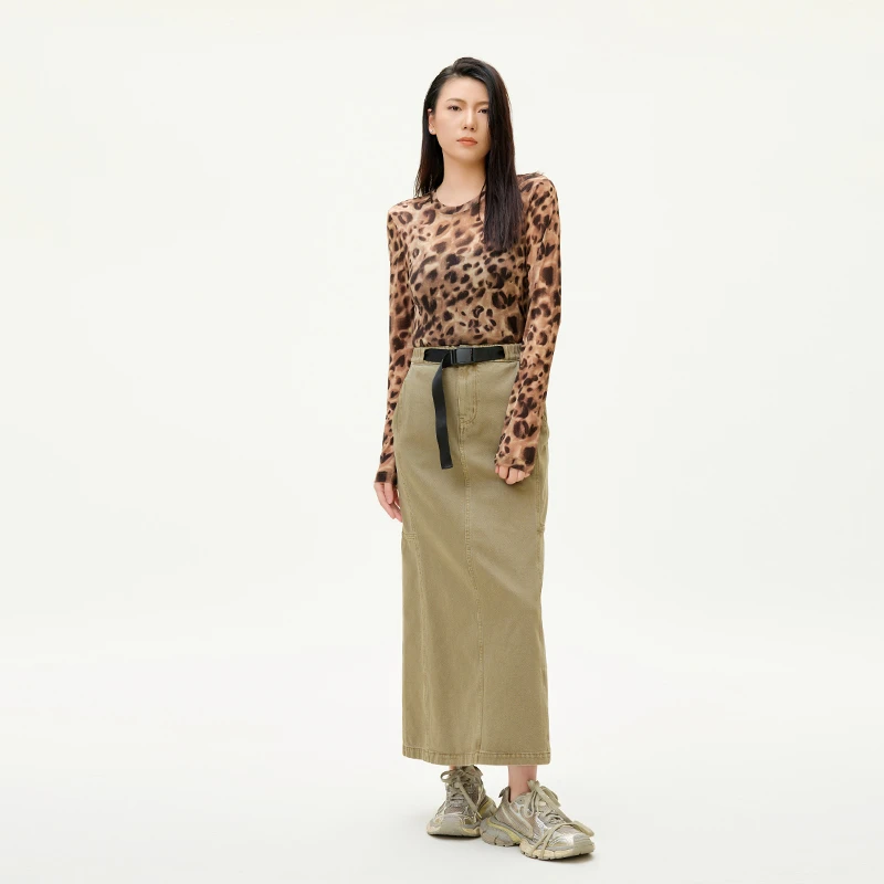 GOLDENBARRY|315082分割复古牛仔半裙