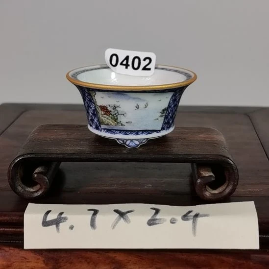 陶手工手绘大德堂釉盆