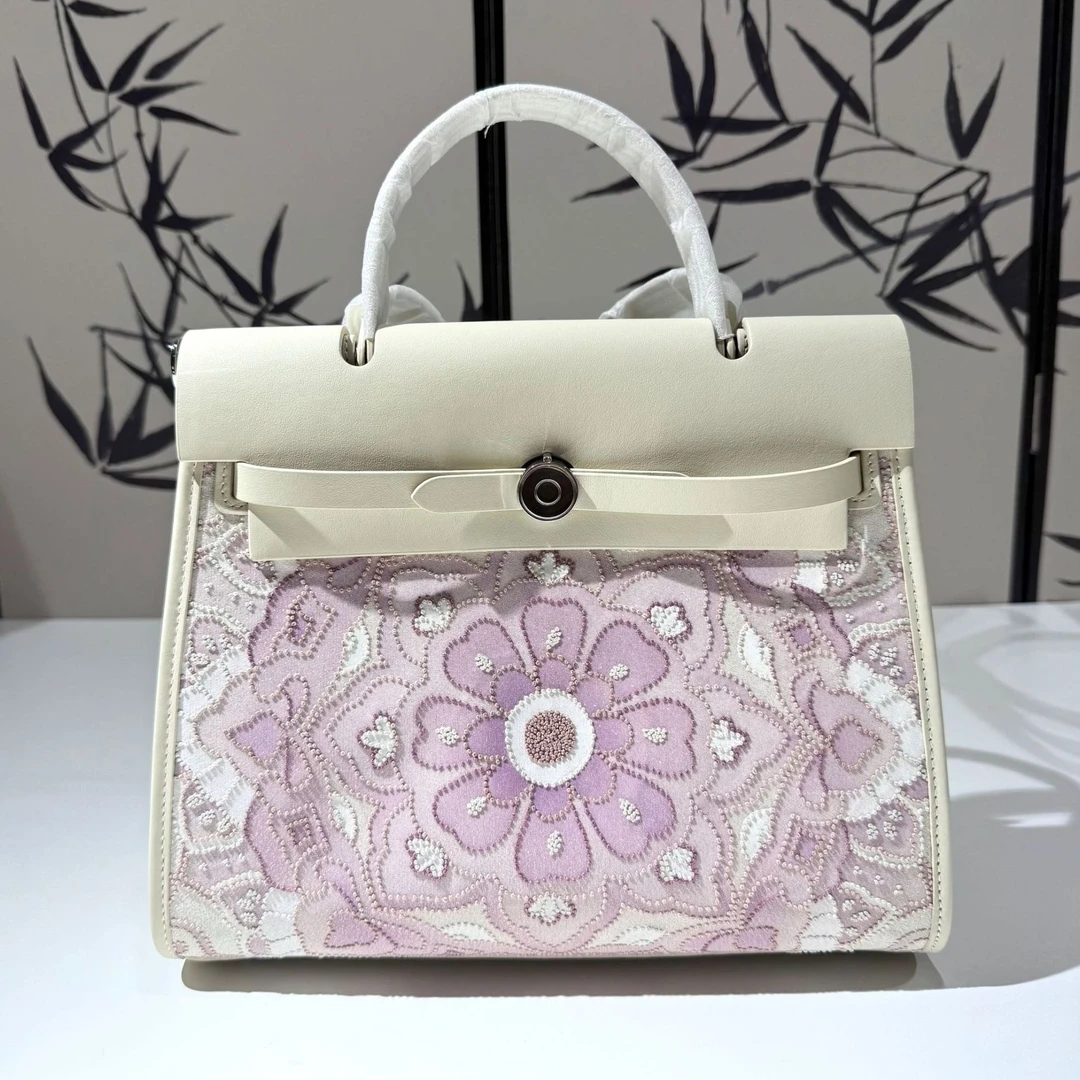 【中号herbag】非遗唐锦包herbag中号28厘米 手提包斜挎包 老钱风
