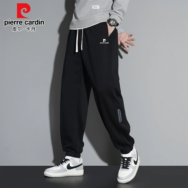 皮尔卡丹男士秋冬运动休闲裤棉质宽松束脚长裤2025新款休闲裤子潮
