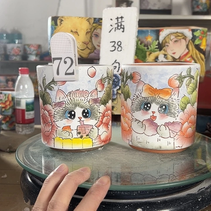 景德镇幸运花盆满38包邮