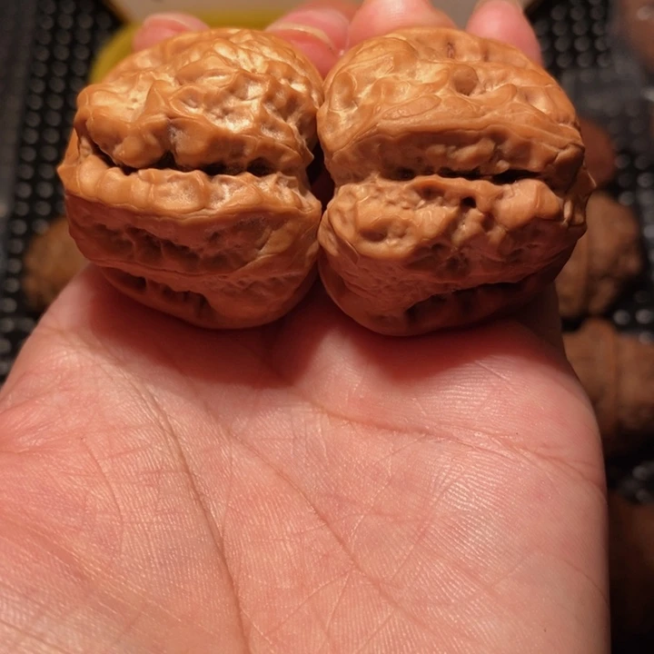 派***超文玩核桃把件蛙王