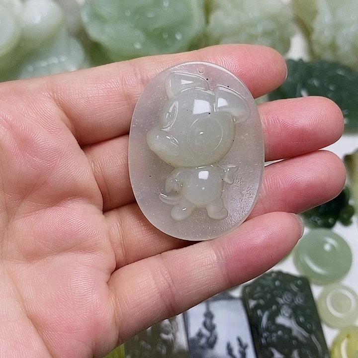 蛇纹石玉合金颈饰