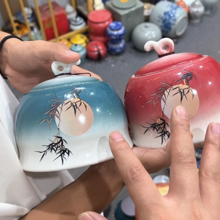 瑕疵福利品陶瓷茶叶罐不影响使用介意勿拍