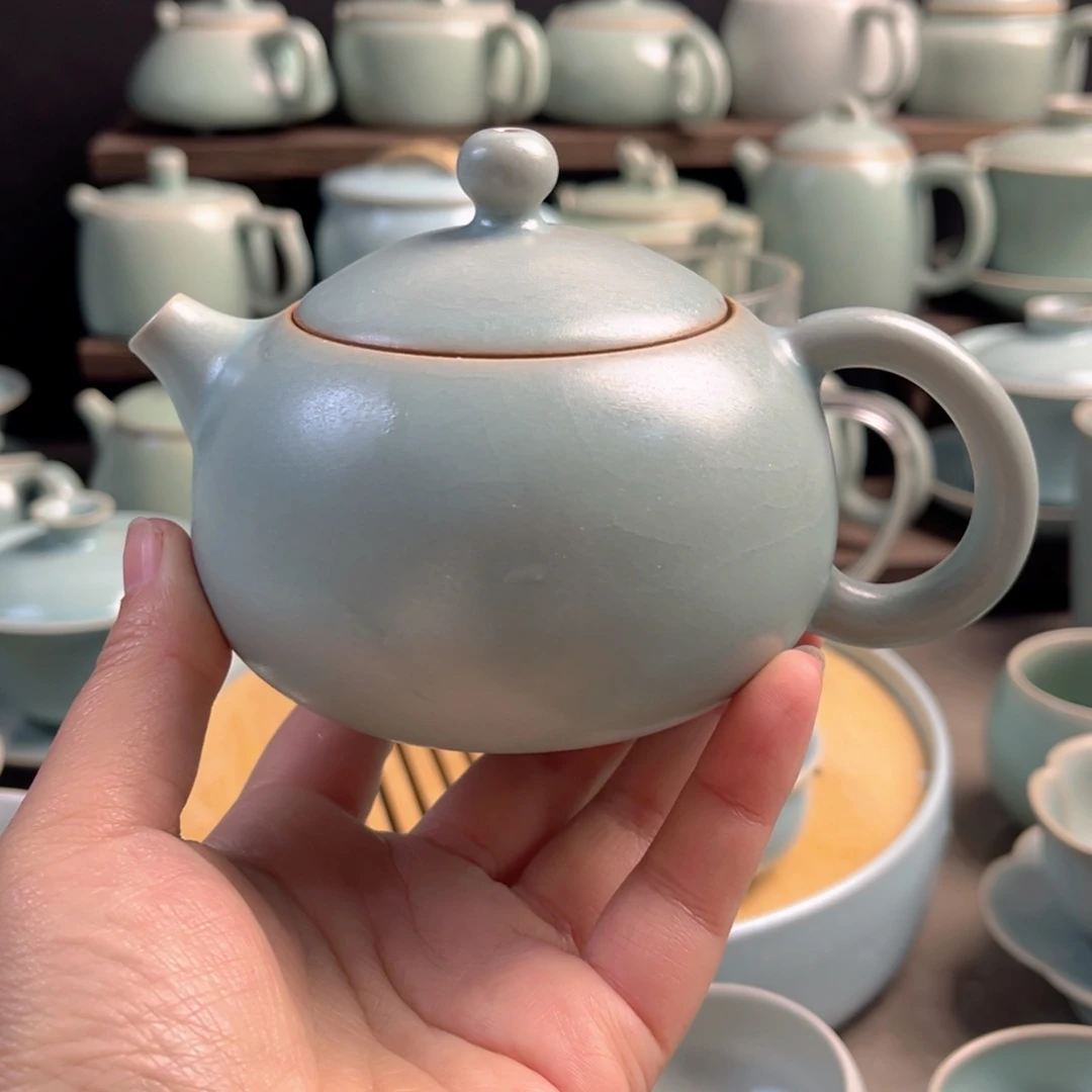 陶摆件瓷仿古釉西施壶原矿