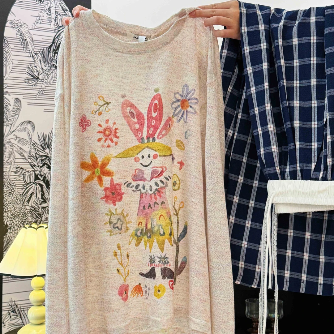 粉色薄款宽松型休闲常规款少女风上衣DP8045