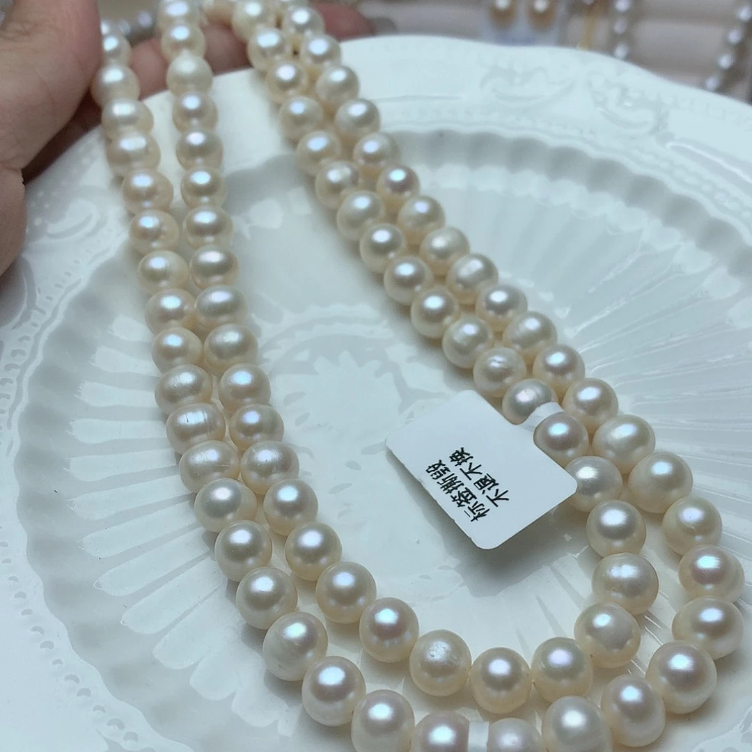 淡水珍珠7-8未镶嵌x25项链