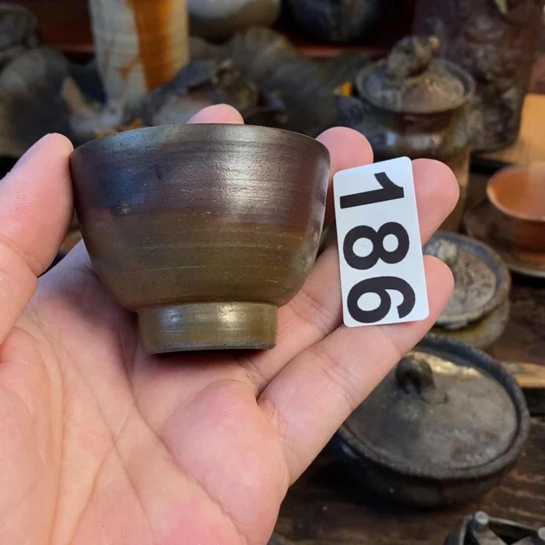 备前烧柴烧茶具小杯子