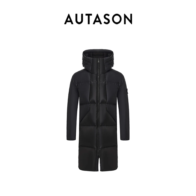 【25秋冬新品】AUTASON奥德臣男士黑色中长款羽绒服