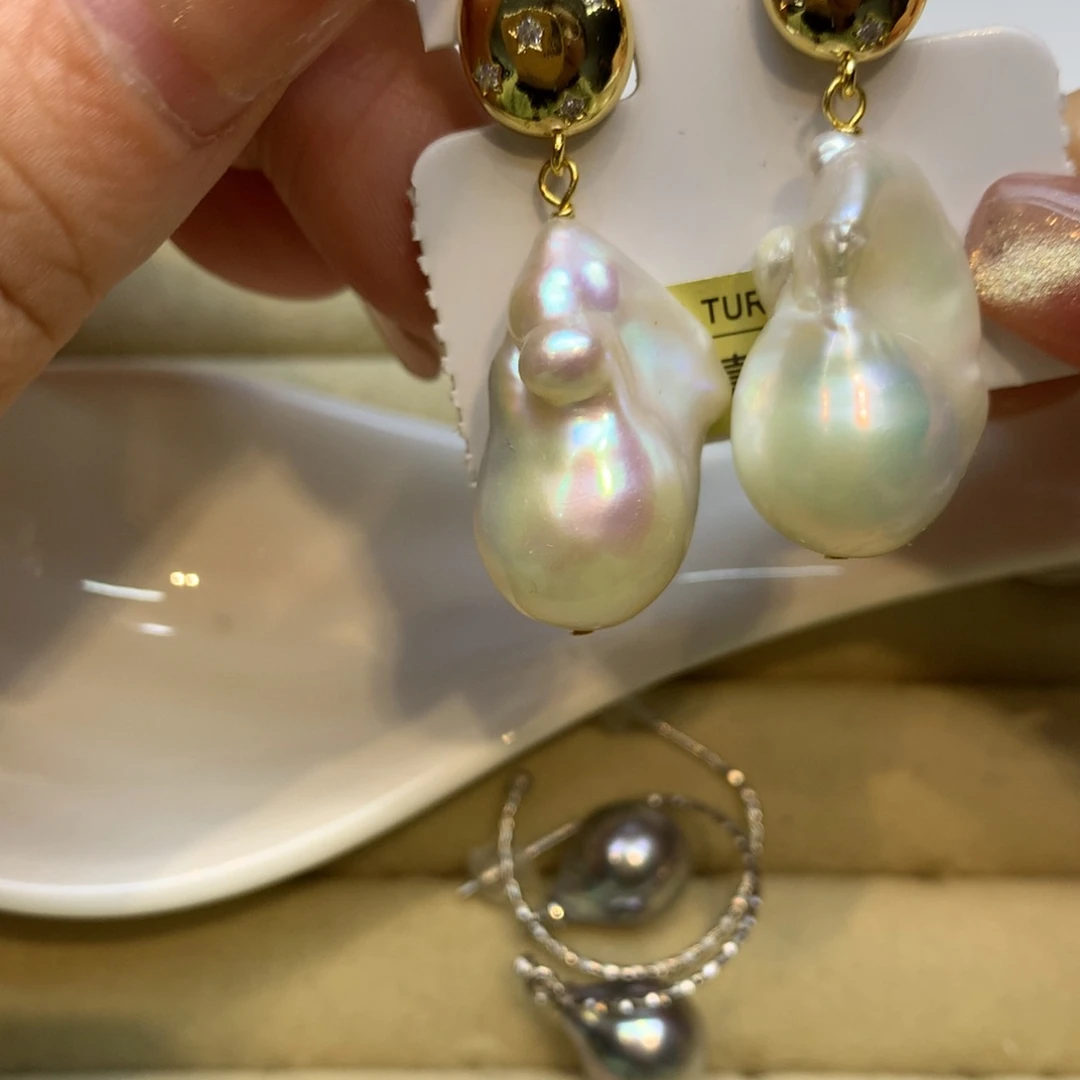 未镶嵌耳饰淡水珍珠