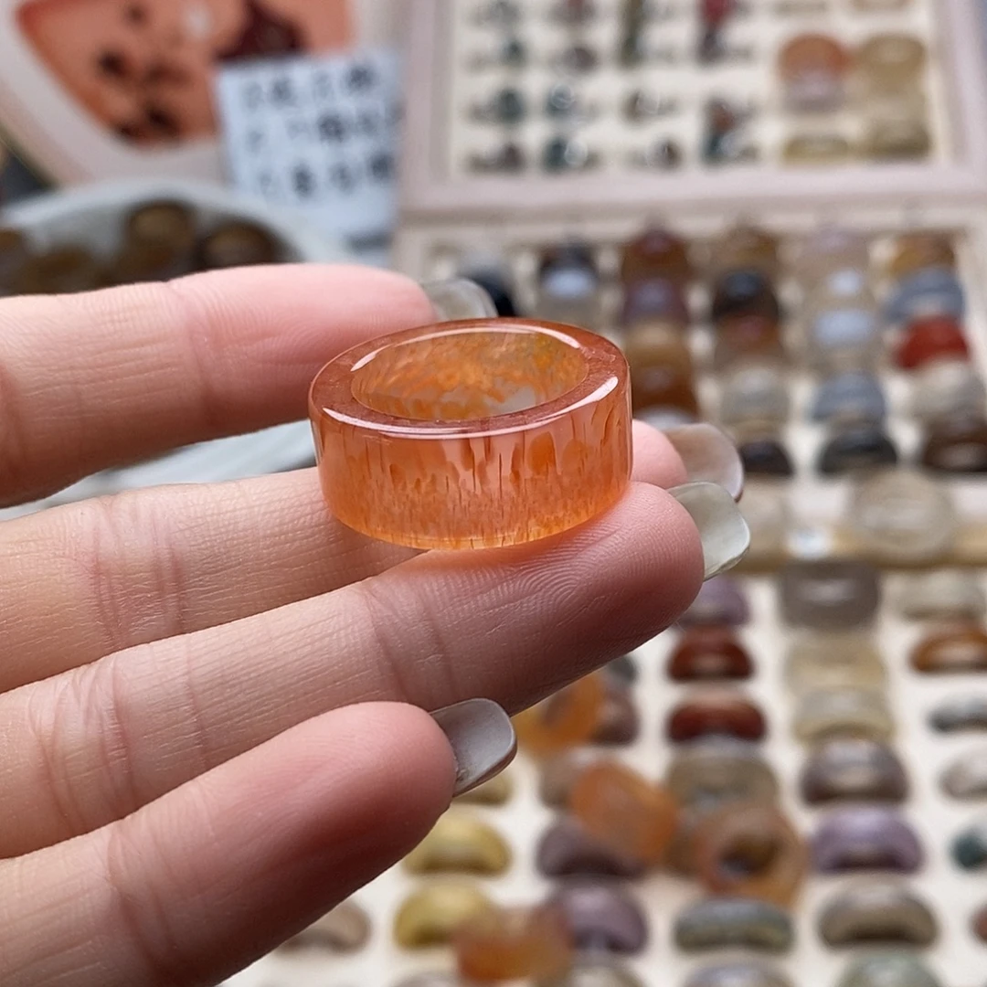 澄***澄玛瑙/玉髓未镶嵌戒指A 58不退换港17+福利