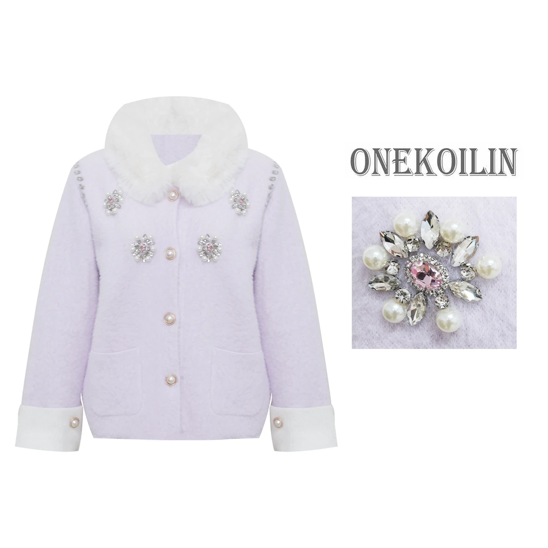OneKoilin“奶盐糖霜”定制水貂毛加厚加密秋冬重工外套 NYTS