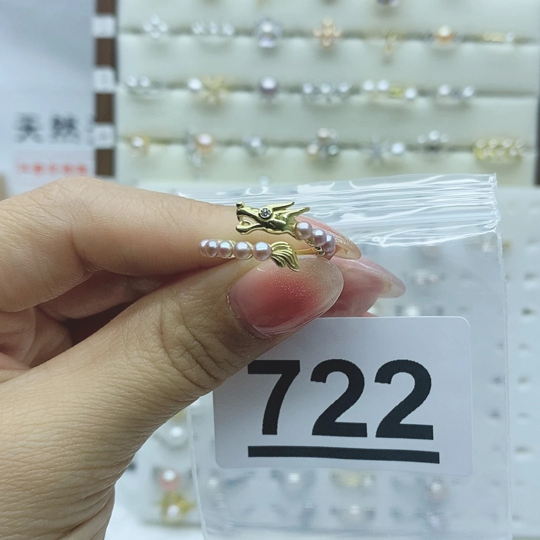 淡水珍珠戒指银S925镶嵌M****?722