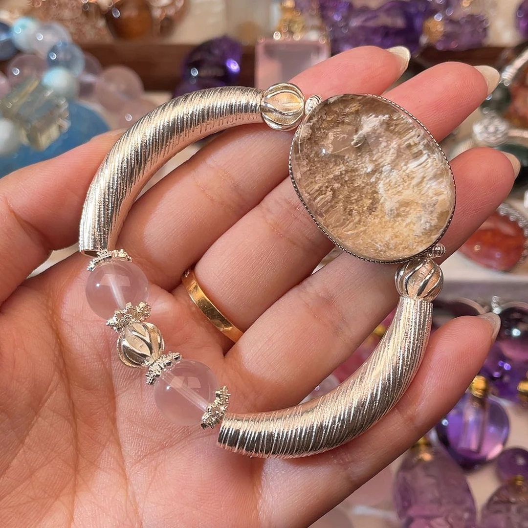 水晶手链未镶嵌晓*天然水晶手镯427