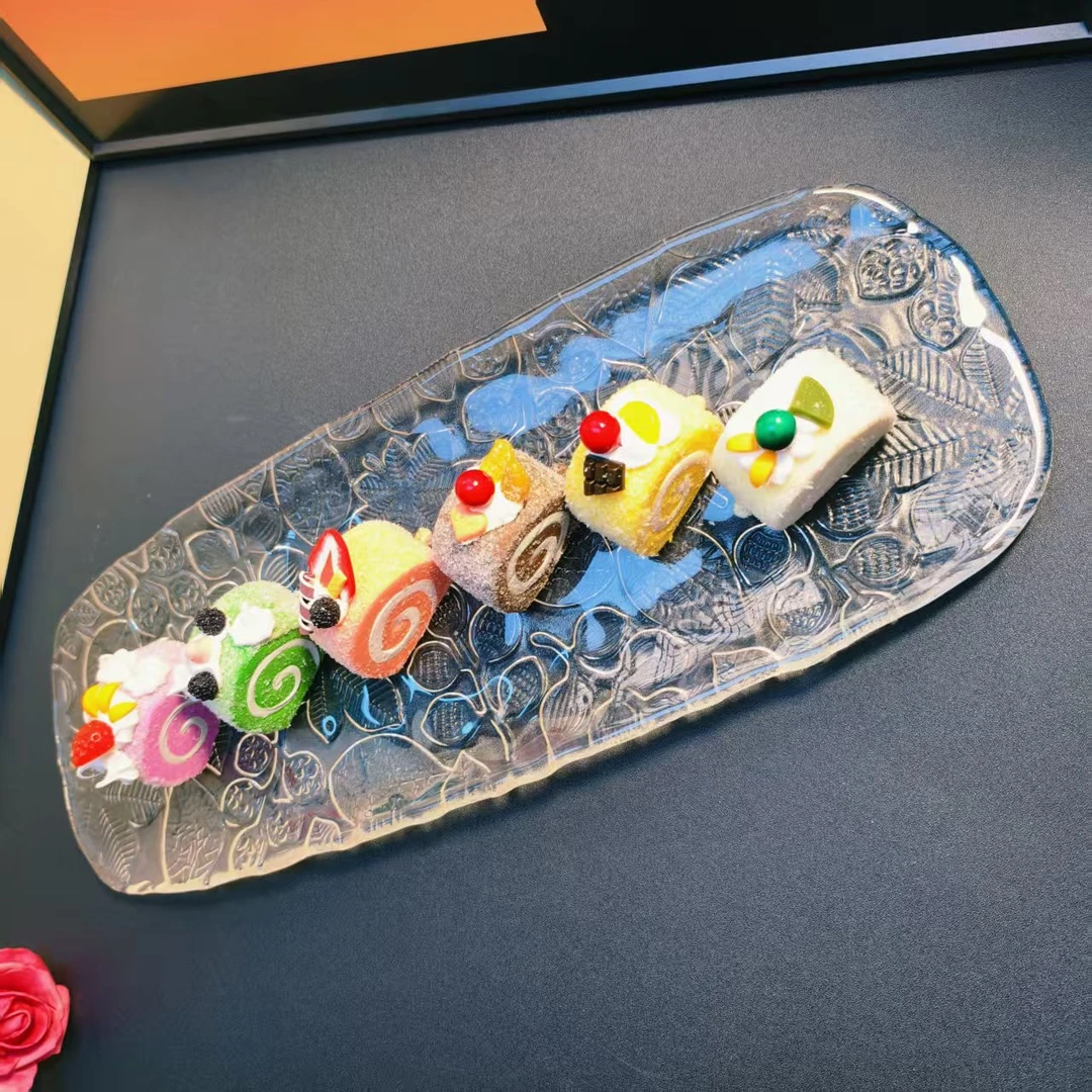 【可尔】日式简约寿司盘料理盘日料刺身玻璃盘ins轻奢方形盘精致