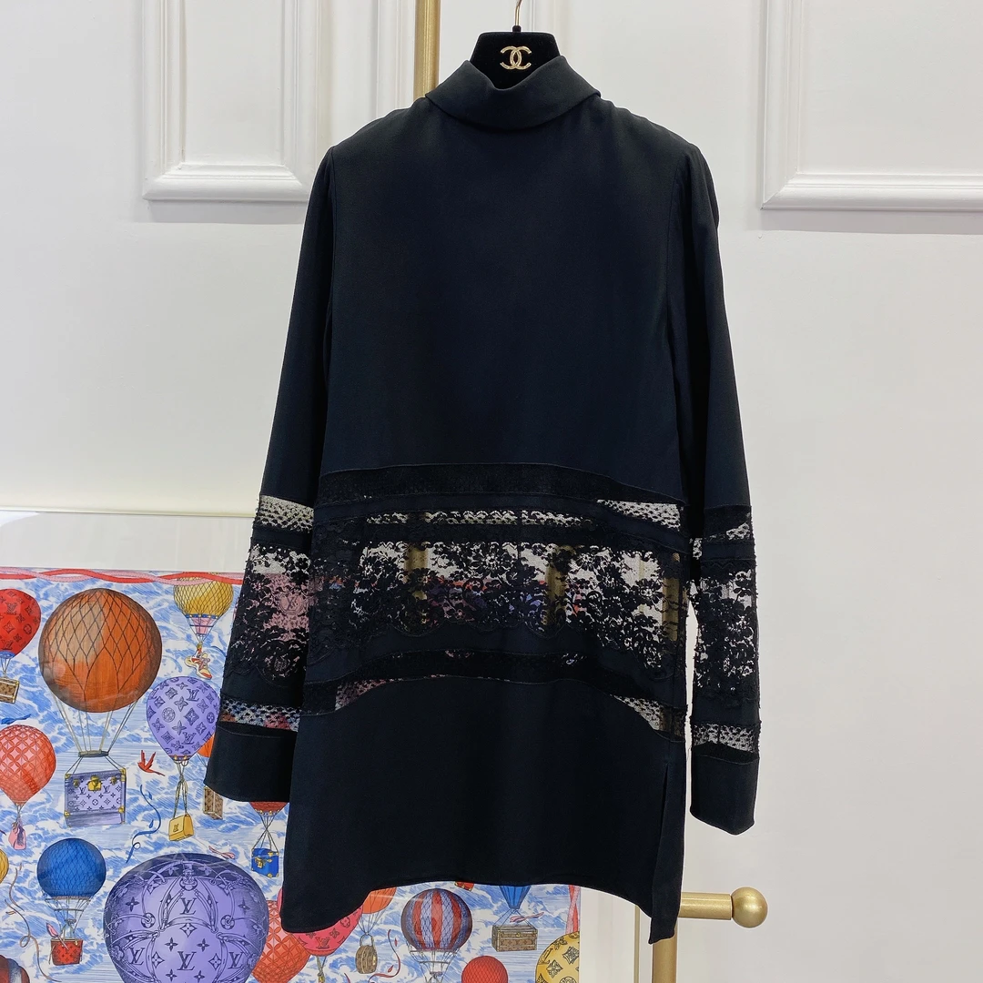 99新 Chloe/蔻依 蔻依蕾丝拼接连衣裙 /0520470177010