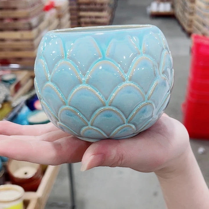 有孔，凑10元包邮陶瓷花盆发货！