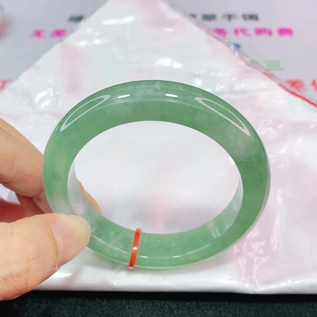 未镶嵌手镯翡翠52圈口正圈