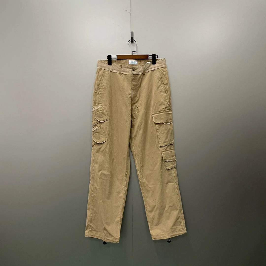95新  （cc）卡其色口袋工装长裤L码bc007545