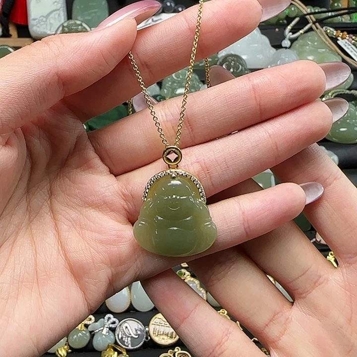 和田玉银S925镶嵌套链