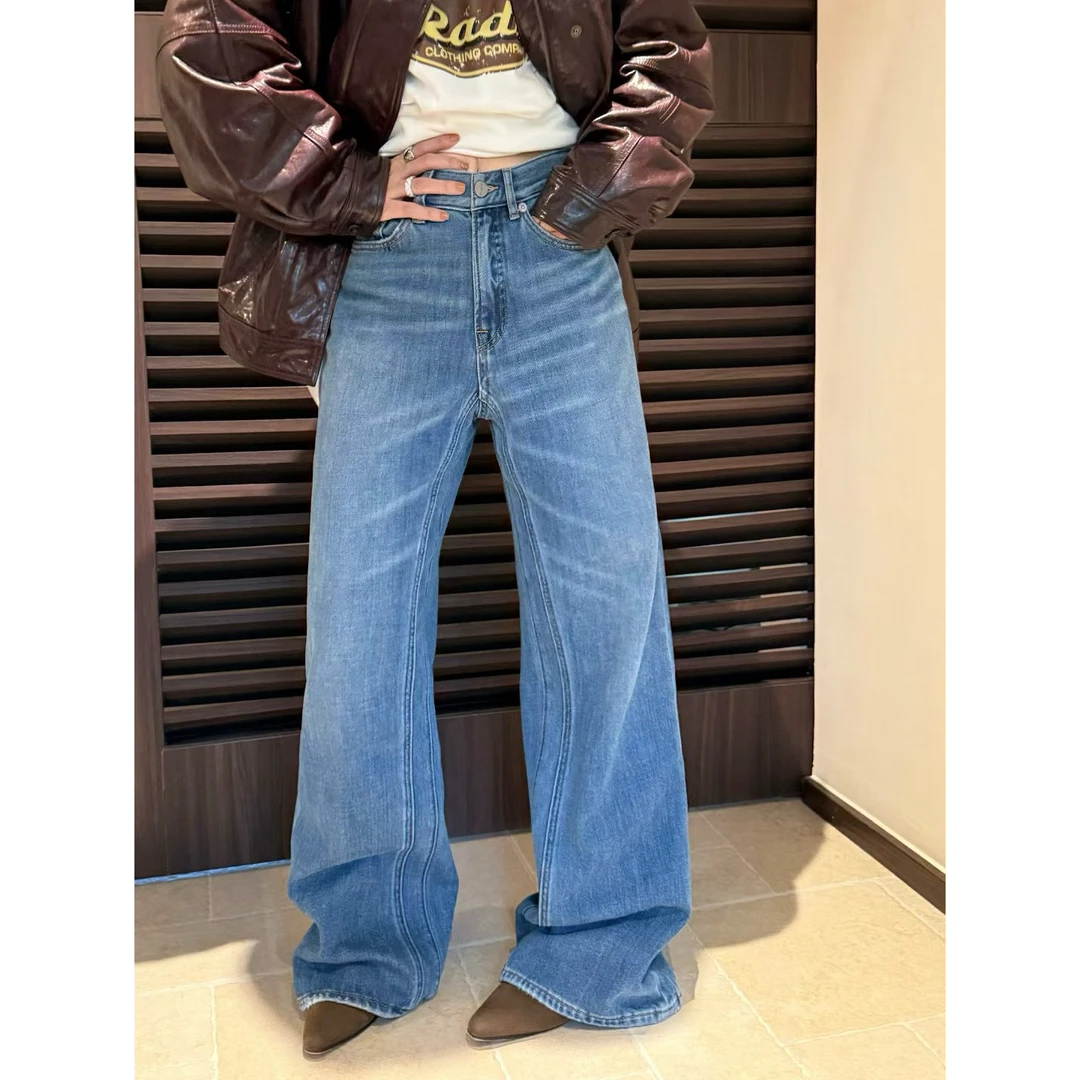 LIS&AZ-双杠微喇磨毛牛仔裤NKPL2506902