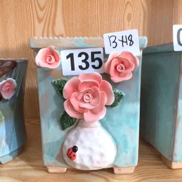 陶瓷多肉花盆满15包邮