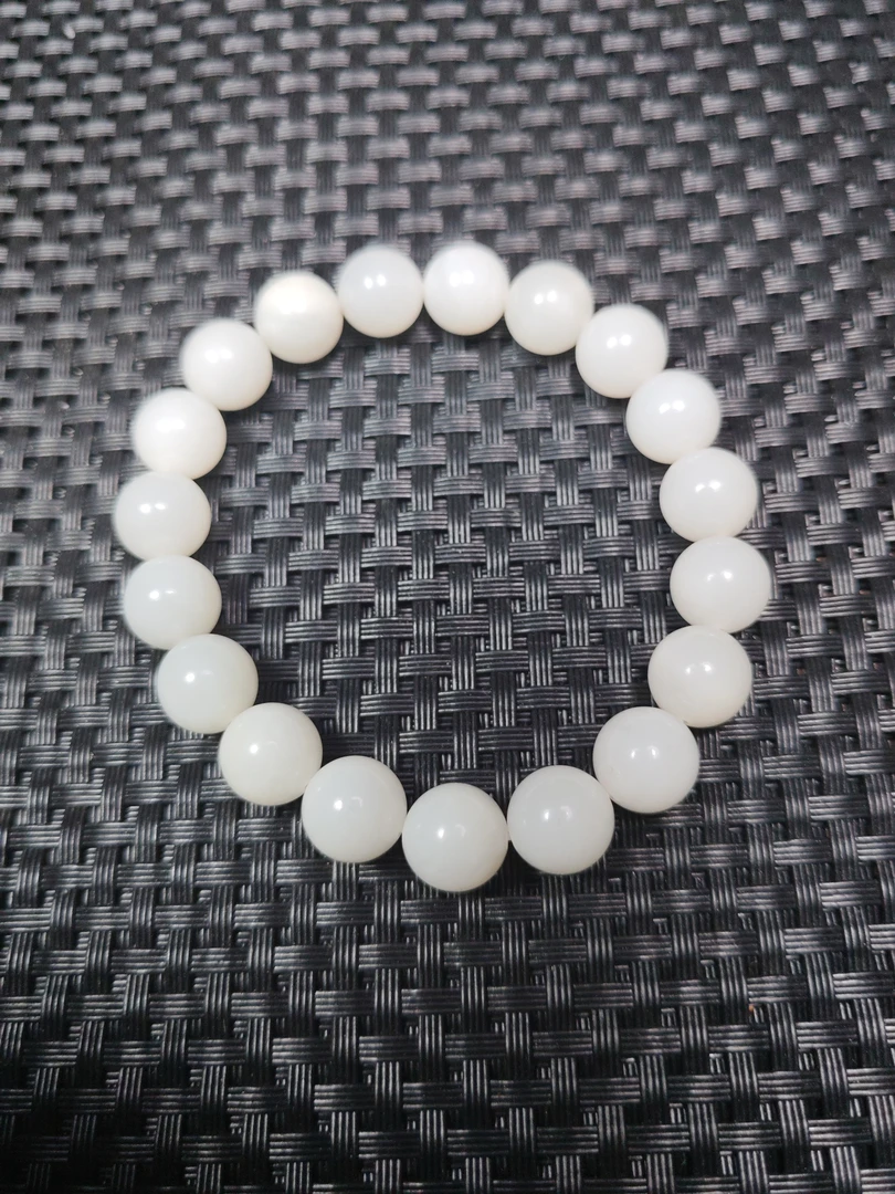 和田玉，白玉手串