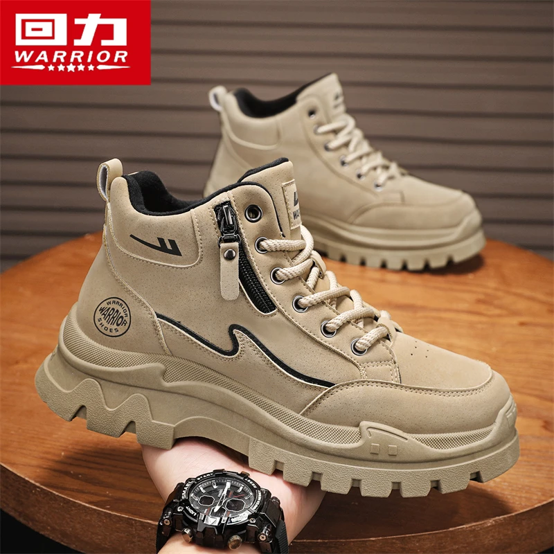 回力男靴新款秋冬男士马丁靴时尚潮流工装短靴男2025年网红男鞋