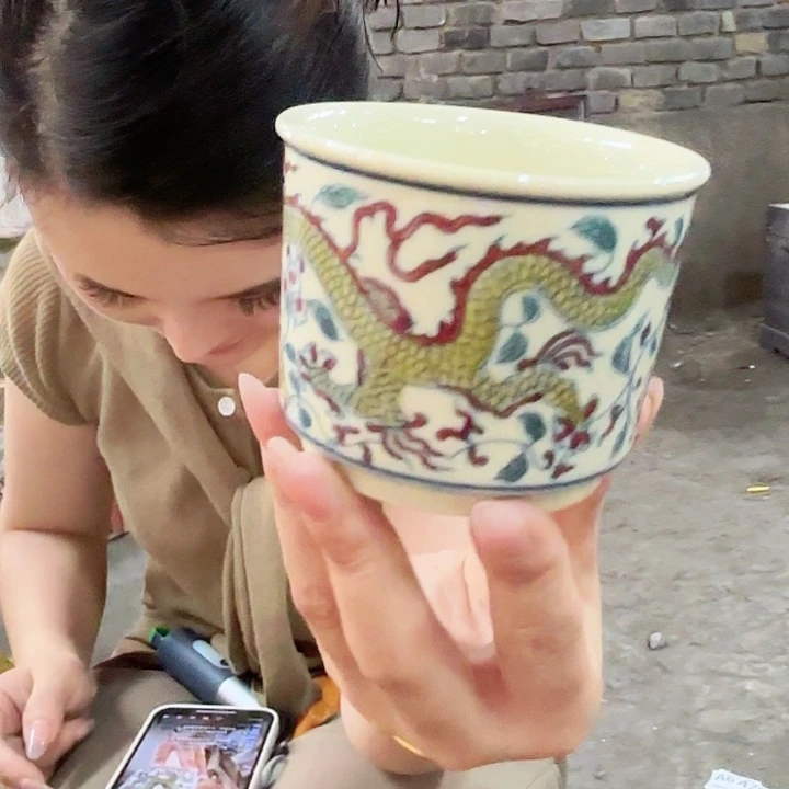 摆件景德镇高温陶瓷龙纹