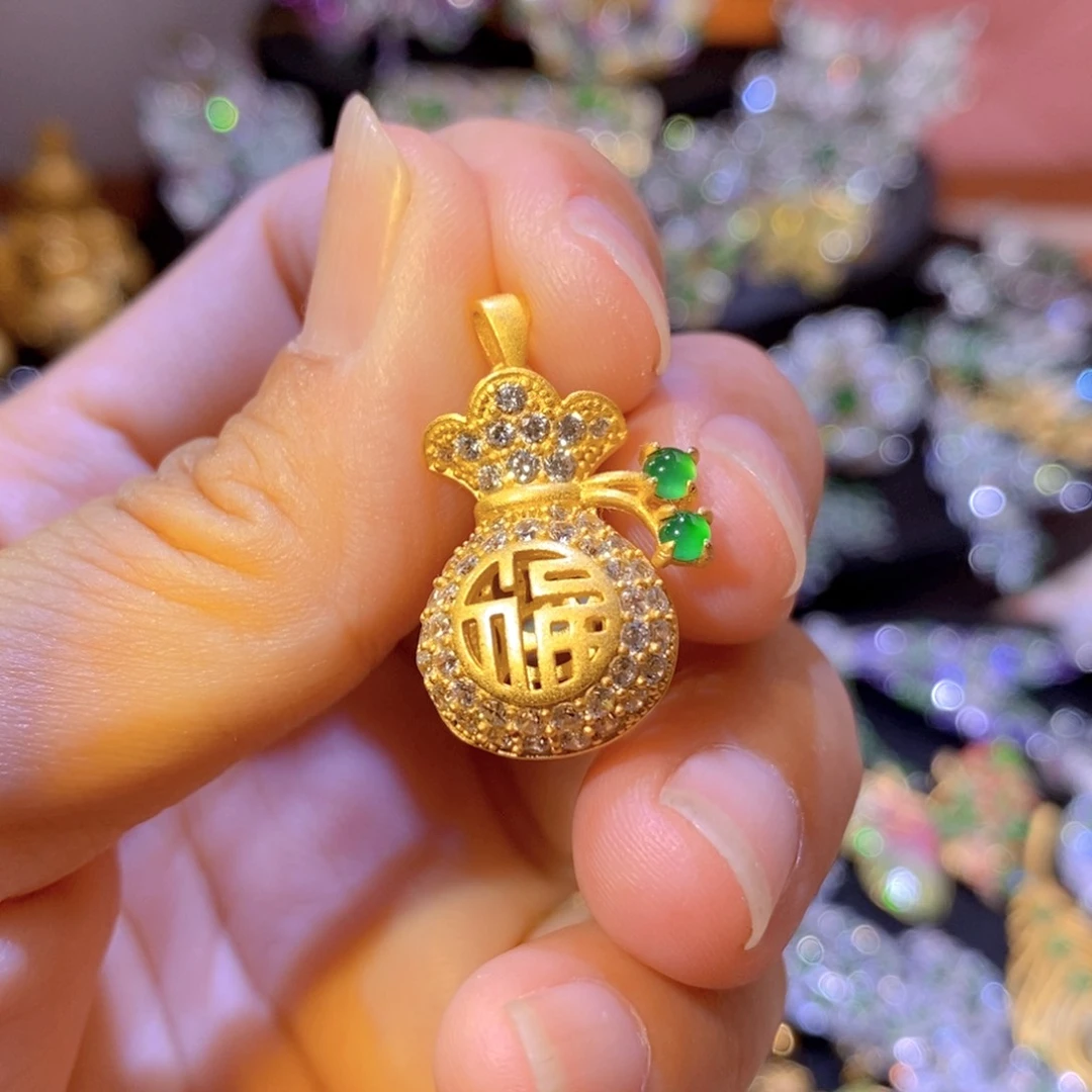 翡翠银S925镶嵌项圈