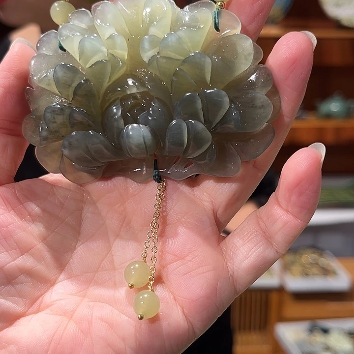 未镶嵌岫玉毛衣链