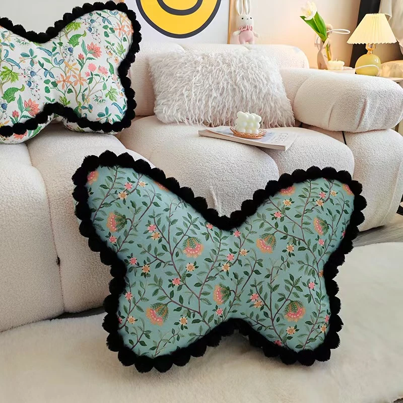 新款加厚蝴蝶异形抱枕含芯靠背沙发床头靠背飘窗靠垫