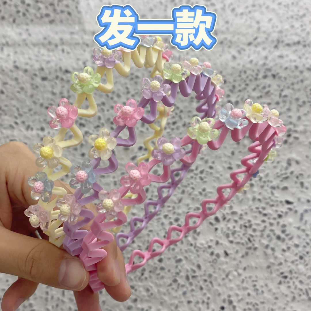 【SX-14281】发1个透小花儿童大童可爱卡通新款发箍碎发神器
