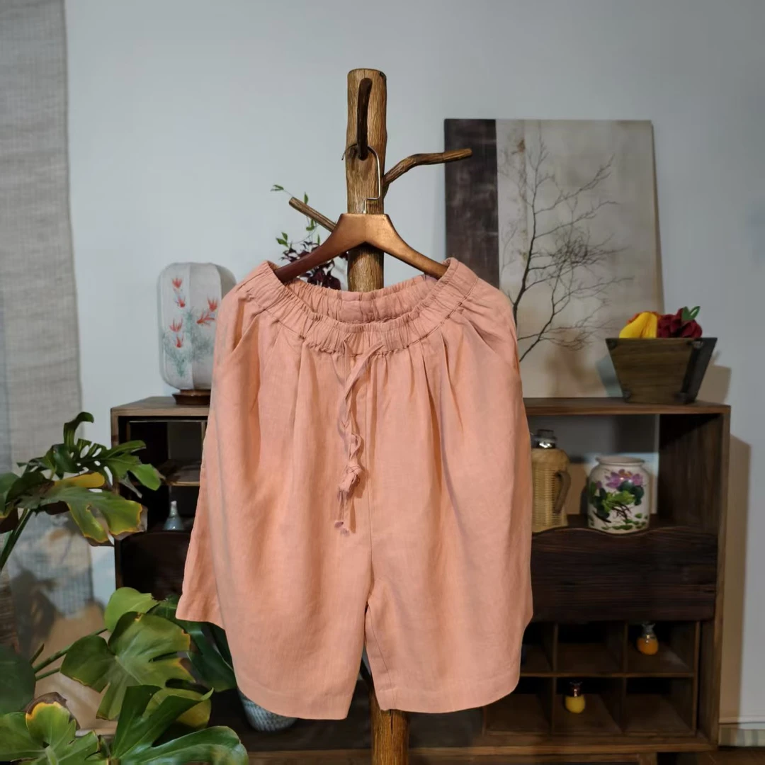 【大梅子推荐】设计款亚麻系带短裤GMCX15