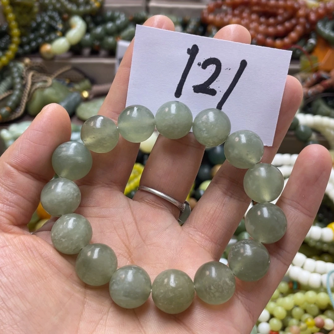 未镶嵌蛇纹石玉手链