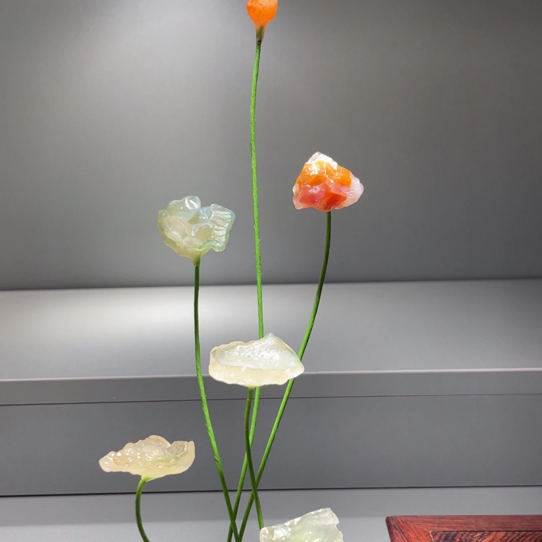 石材阿拉善花花摆件