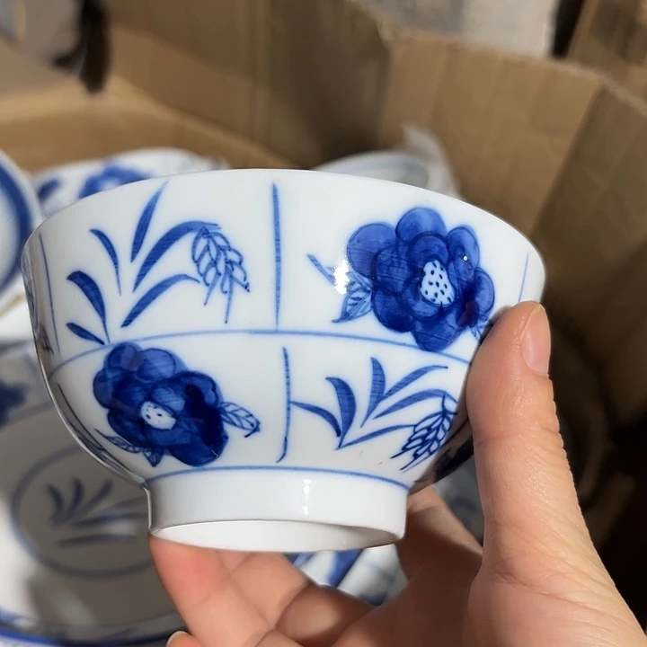 手绘5寸木棉花饭碗