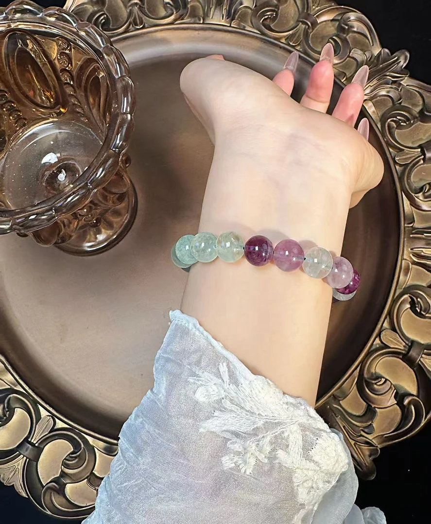 1 天然彩萤石手串A0105#1