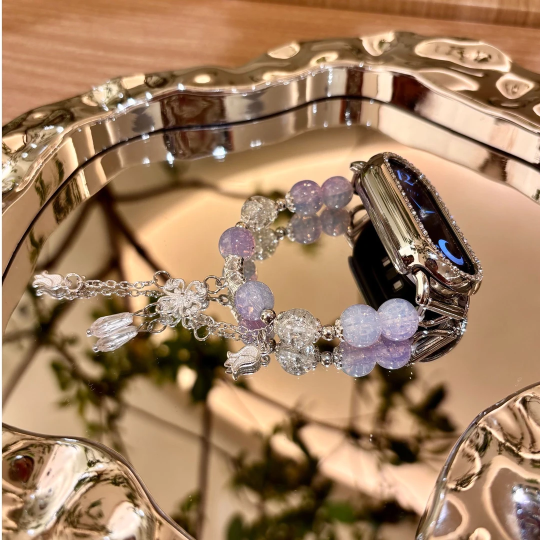 紫色手链nfc适用于小米手环10表带9pro小米8手环8pro高级感表带女