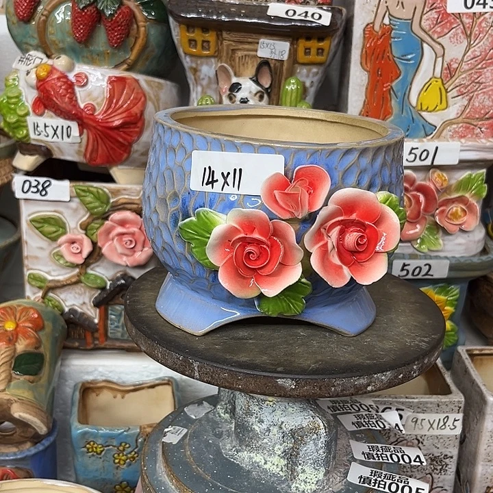 粗陶材质多肉花盆