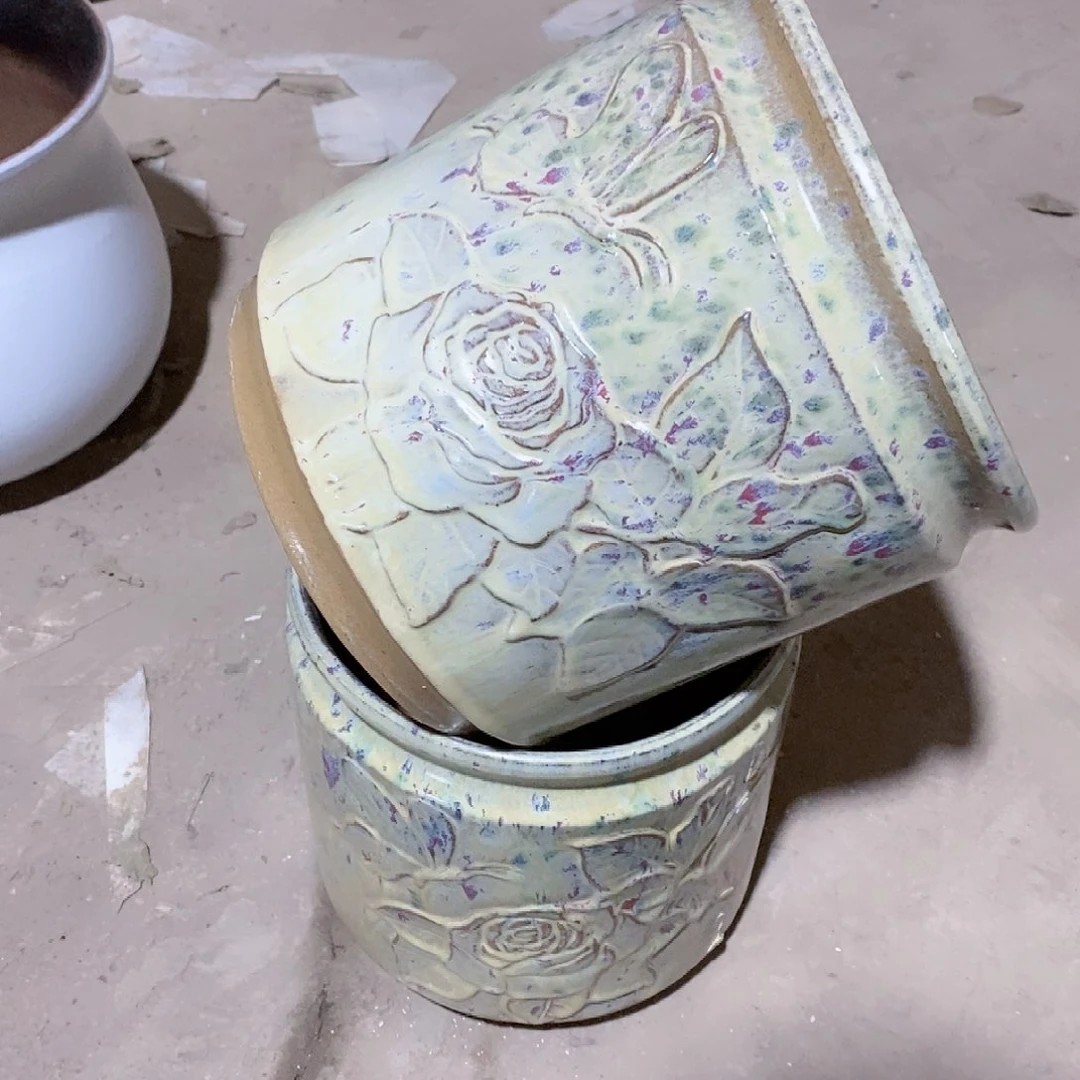 紫砂花盆瑕疵20/20（vnjyg