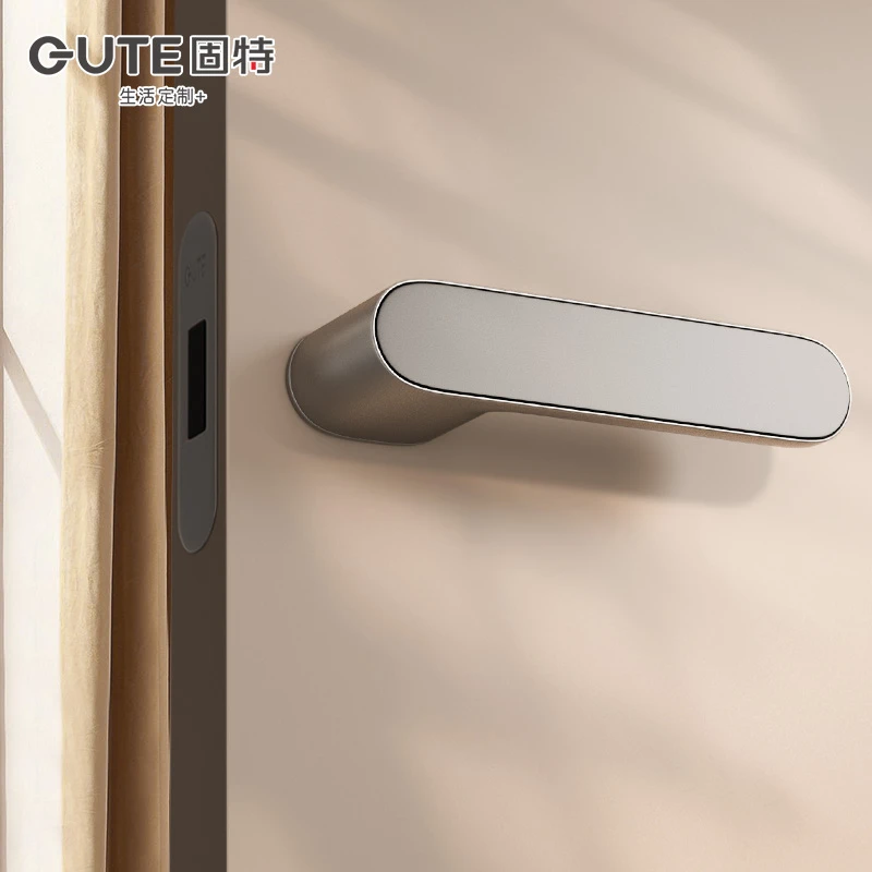 固特意式极简门锁室内卧室木门把手磁吸静音生态锁家用室内门锁