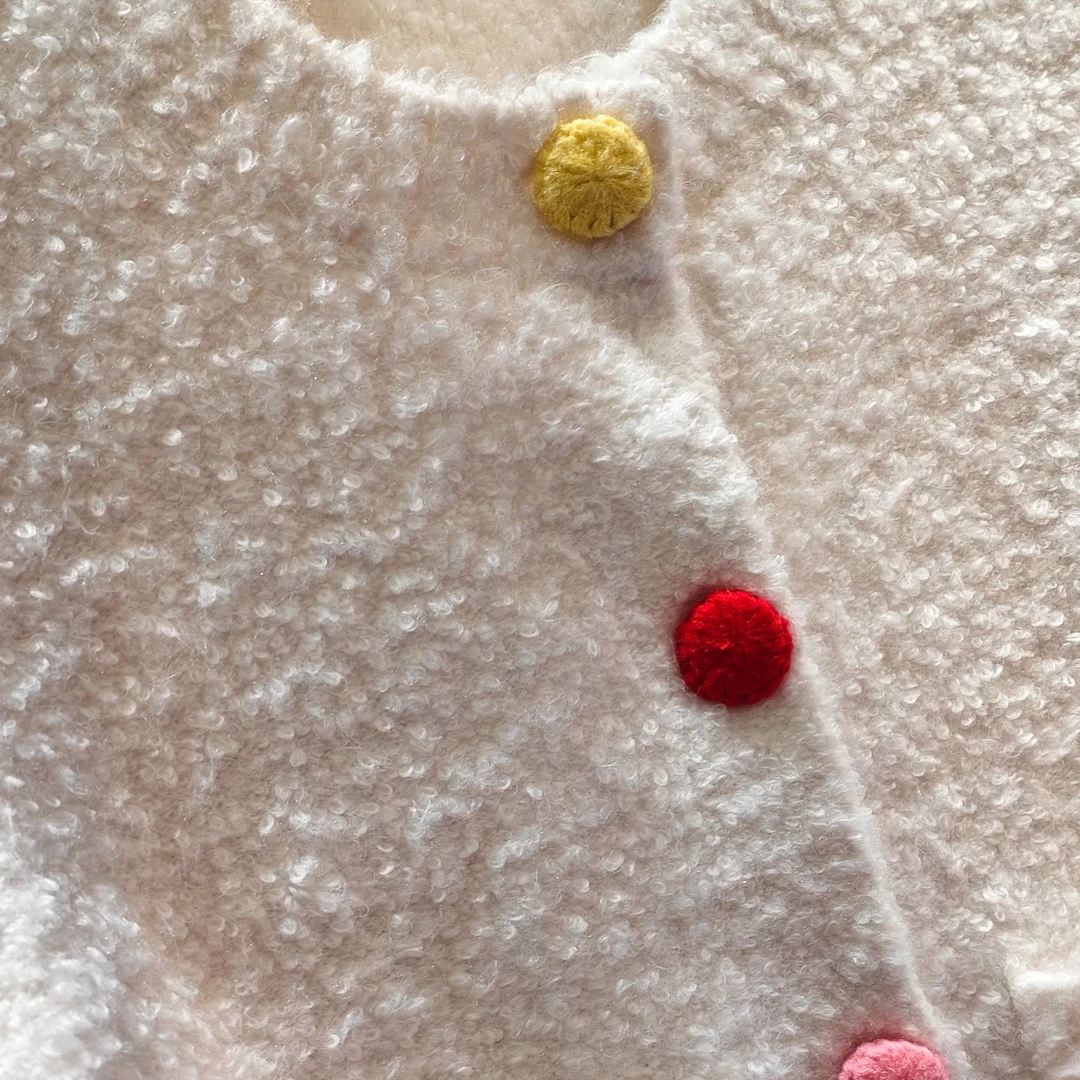 圆领刺绣常规款冬季毛针织衫百搭适中透气开衫毛马甲-2571