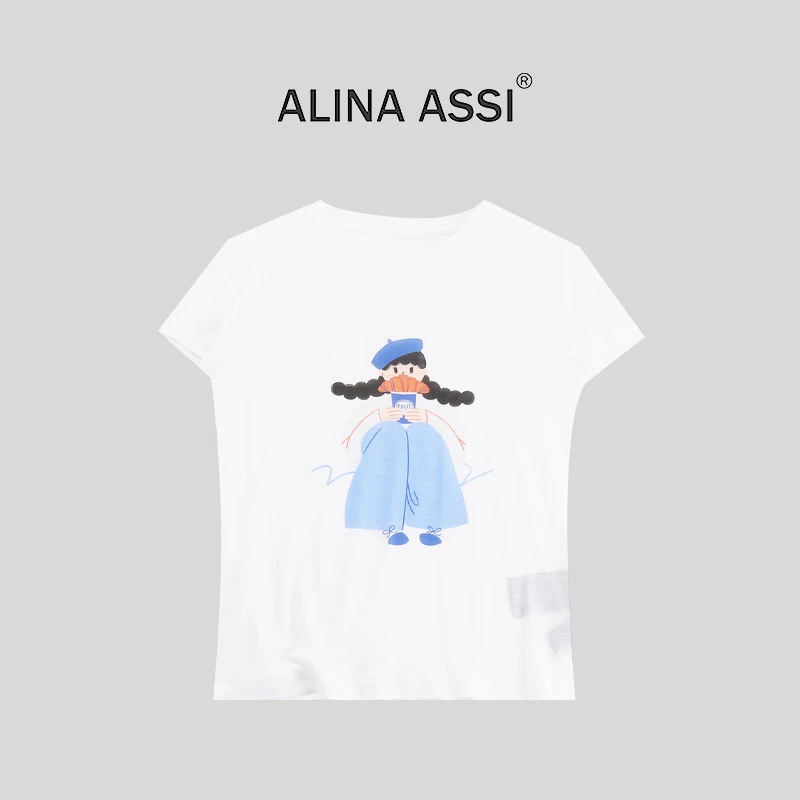 【楠楠】2025春夏新款百搭简约显瘦女短袖上衣C0261