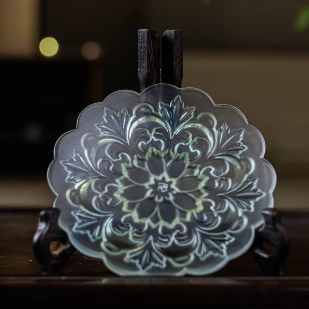 【好物】十二花神-心缘堂-瑶池花语托 茶道配件(琉璃S0524)